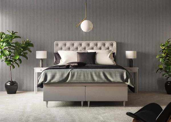 Ribbon-Design Saturno with Grey RecoSilent in Bedroom