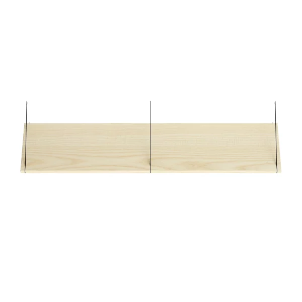 Brace shelf Ash 1200mm black brackets