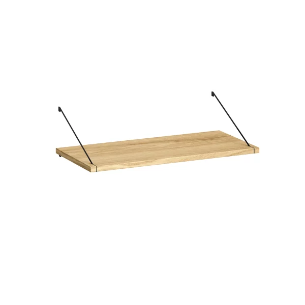 Brace shelf Diamond Oak 600 mm black brackets