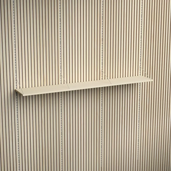 Brace wall shelf 1840 Diamond Ash white console with Diamond Ash acoustic panels