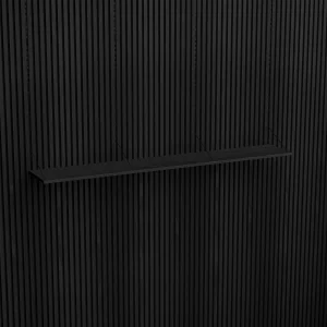 Brace wall shelf 1840 Black Diamond Ash black console with Black Diamond Ash acoustic panels