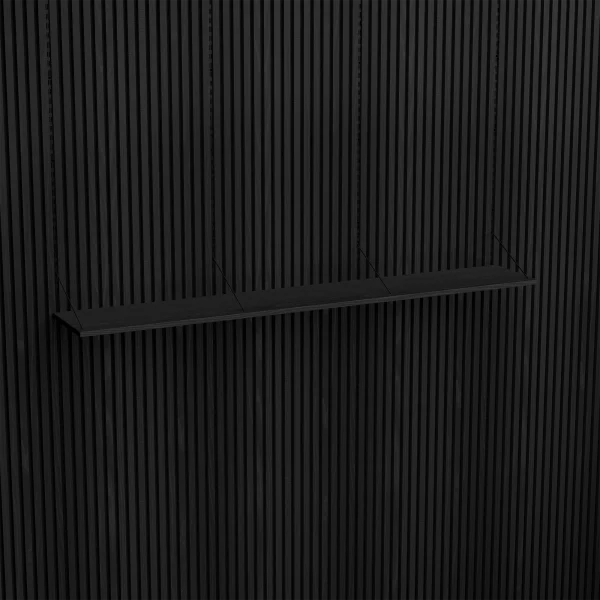 Brace wall shelf 1840 Black Diamond Ash black console with Black Diamond Ash acoustic panels