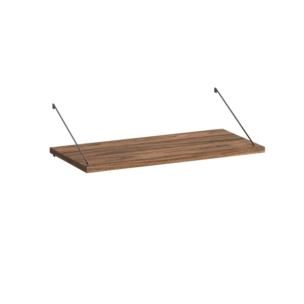 Brace shelf Diamond Walnut 640 mm grey brackets